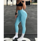 Seamless Women Solid Waist Yoga Pants Three-section Waist Sexy Hip-lifting Tight Sports Pants Fitness Exercise Yoga