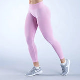 Seamless Women Solid Waist Yoga Pants Three-section Waist Sexy Hip-lifting Tight Sports Pants Fitness Exercise Yoga