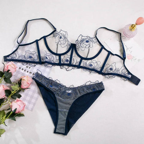 See-Through Underwear - Sexy Transparent Lingerie Set for Women