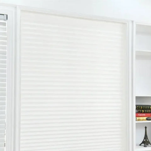 Self-Adhesive Pleated Blinds - Nonwoven Folding Half Window Shades - A / 90X180cm