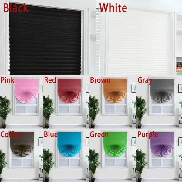 Self-Adhesive Pleated Blinds - Nonwoven Folding Half Window Shades