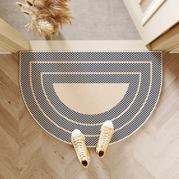 Semi-circular entryway door mat for any applicable scene - FQR-4 / 40x60cm 16x24inch