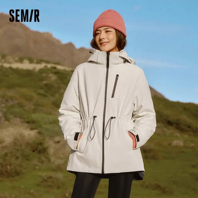 White Duck Winter Coat Two Piece Waterproof Jacket