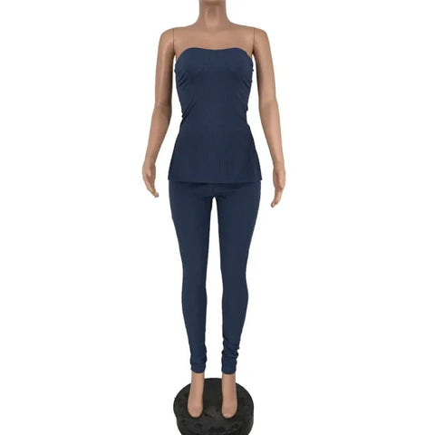 Sexy and Comfortable 2-Piece Loungewear Set for Stylish Relaxation - Himpall