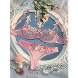 Sexy Lingerie Women Thin Transparent Lace See Through Female Erotic Underwear Bra And Panty Set Sleepwear Suit