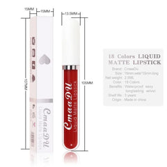 Sexy Long-Lasting Velvet Matte Lip Gloss – Liquid Lipstick for Women, Nonstick Cup, Waterproof Red Lip Makeup - Himpall
