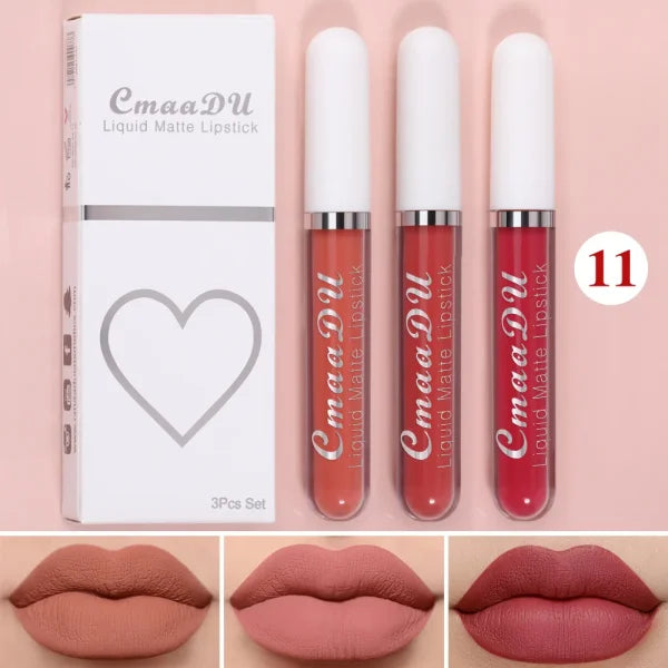 Sexy Long-Lasting Velvet Matte Lip Gloss – Liquid Lipstick for Women, Nonstick Cup, Waterproof Red Lip Makeup - Himpall