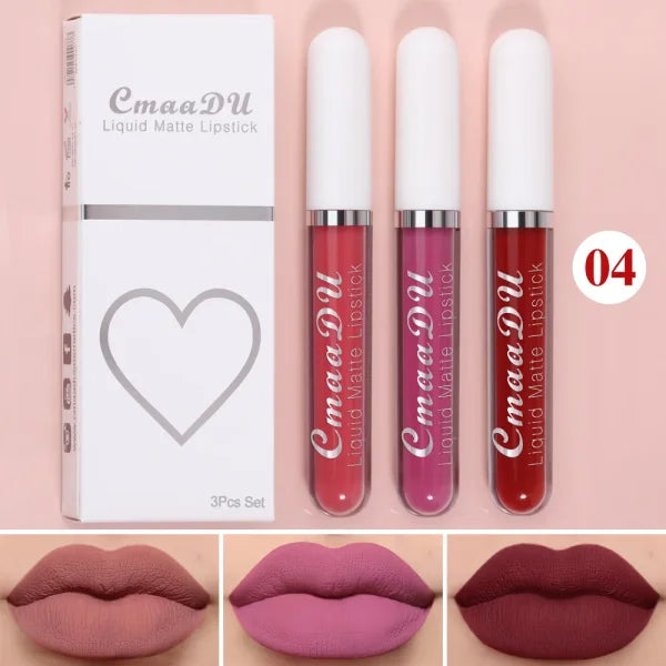 Sexy Long-Lasting Velvet Matte Lip Gloss – Liquid Lipstick for Women, Nonstick Cup, Waterproof Red Lip Makeup - Himpall