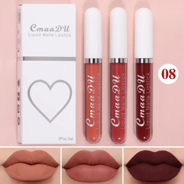 Sexy Long-Lasting Velvet Matte Lip Gloss – Liquid Lipstick for Women, Nonstick Cup, Waterproof Red Lip Makeup - Himpall