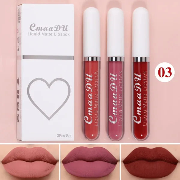 Sexy Long-Lasting Velvet Matte Lip Gloss – Liquid Lipstick for Women, Nonstick Cup, Waterproof Red Lip Makeup - Himpall