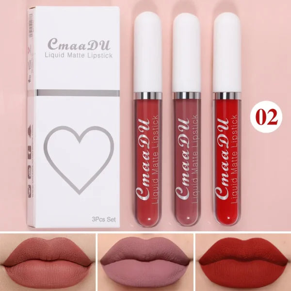 Sexy Long-Lasting Velvet Matte Lip Gloss – Liquid Lipstick for Women, Nonstick Cup, Waterproof Red Lip Makeup - Himpall
