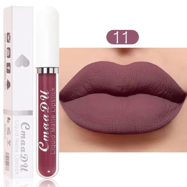 Sexy Long-Lasting Velvet Matte Lip Gloss – Liquid Lipstick for Women, Nonstick Cup, Waterproof Red Lip Makeup - Himpall