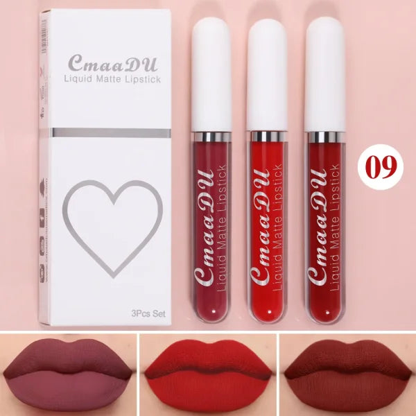 Sexy Long-Lasting Velvet Matte Lip Gloss – Liquid Lipstick for Women, Nonstick Cup, Waterproof Red Lip Makeup - Himpall