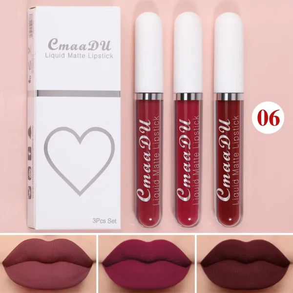 Sexy Long-Lasting Velvet Matte Lip Gloss – Liquid Lipstick for Women, Nonstick Cup, Waterproof Red Lip Makeup - Himpall