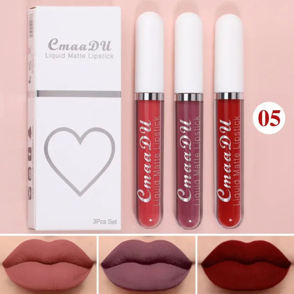 Sexy Long-Lasting Velvet Matte Lip Gloss – Liquid Lipstick for Women, Nonstick Cup, Waterproof Red Lip Makeup - Himpall