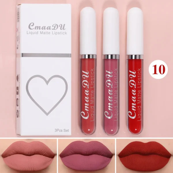Sexy Long-Lasting Velvet Matte Lip Gloss – Liquid Lipstick for Women, Nonstick Cup, Waterproof Red Lip Makeup - Himpall