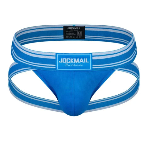Sexy Men’s Jockstrap Briefs - Quick Dry Nylon Swimwear Bikini Tanga Slip - 242blue / M