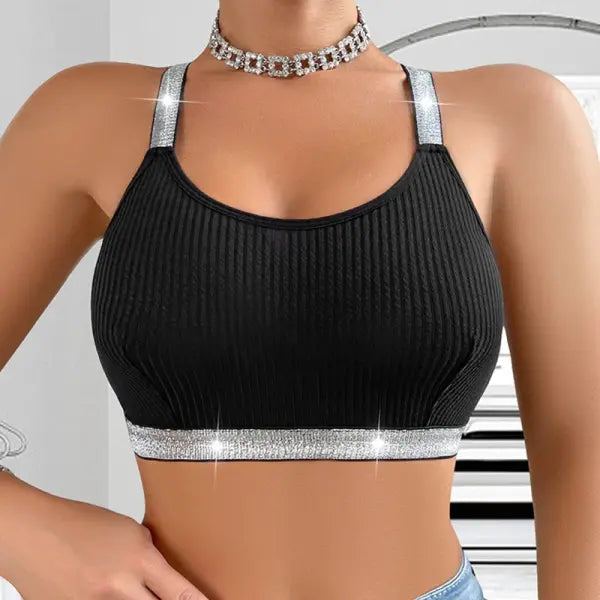 Sexy Ribbed Sportswear Fitness Women Underwear Yoga Tanks Top Backless Lingerie Lady Bras Comfortable Push Up Chic
