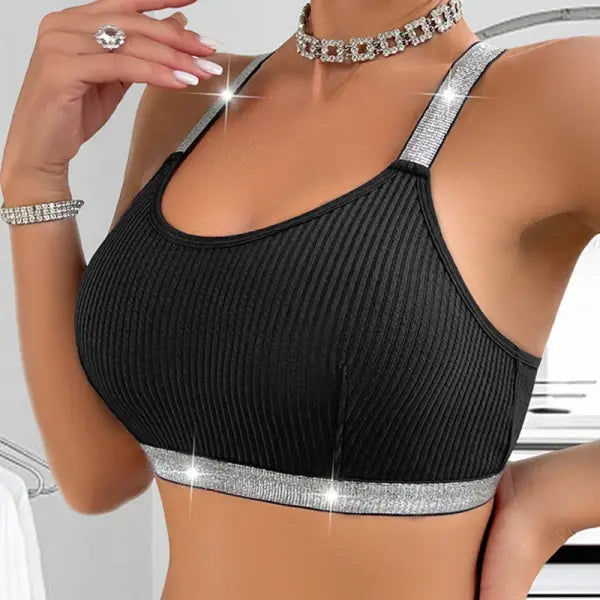 Sexy Ribbed Sportswear Fitness Women Underwear Yoga Tanks Top Backless Lingerie Lady Bras Comfortable Push Up Chic