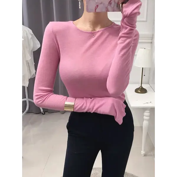 Sexy See-through Women T-Shirt Long Sleeve Korean Style Slim Basic Elasticity Tshirt Top Women’s Clothing Solid T
