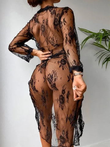 Sexy Transparent Nightgown for Women – Long Babydoll Lingerie & Evening Wear - Himpall