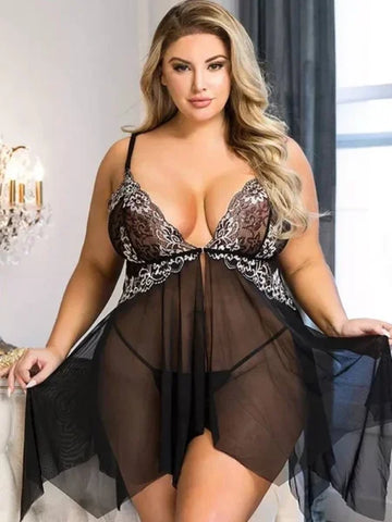 Sexy Transparent Nightgown for Women – Long Babydoll Lingerie & Evening Wear - Himpall
