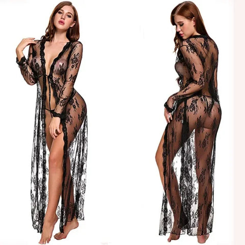 Sexy Transparent Nightgown for Women – Long Babydoll Lingerie & Evening Wear - Himpall