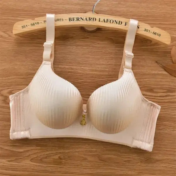 Sexy Wireless Push Up Bra No Steel Ring Seamless 8cm Thick Padded Lingerie for Women Comfort Adjustable Straps - Skin