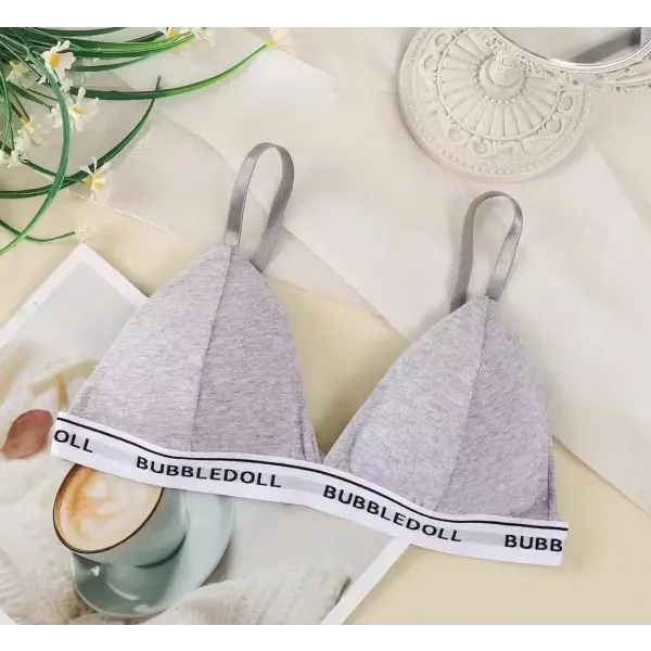 Sexy Women Bra Wire Free Brassiere Push Up Lingerie French Triangle Cup Bra Underwear Thread Top Female Intimates