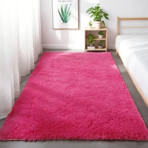 Modern Rugs Design Solid Color Living Room Plush Shaggy Area Gray Rug - Rosed / 180X250cm 71X98in / China Mainland