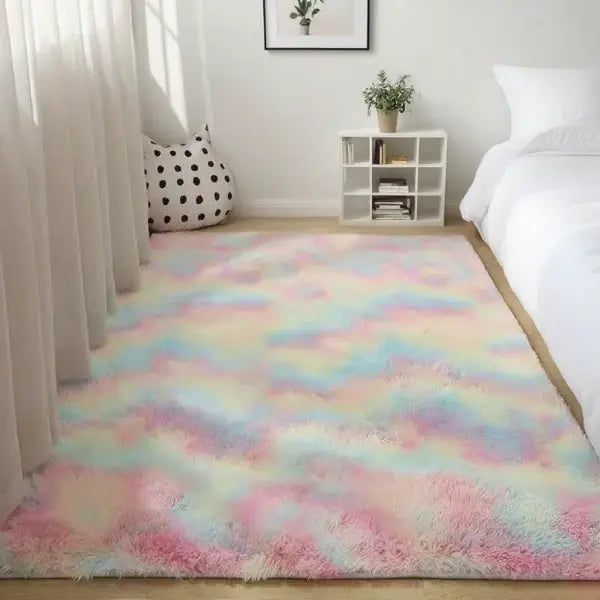 Modern Rugs Design Solid Color Living Room Plush Shaggy Area Gray Rug - colorful / Customized / China Mainland