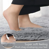 Modern Rugs Design Solid Color Living Room Plush Shaggy Area Gray Rug