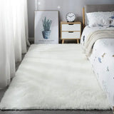 Modern Rugs Design Solid Color Living Room Plush Shaggy Area Gray Rug