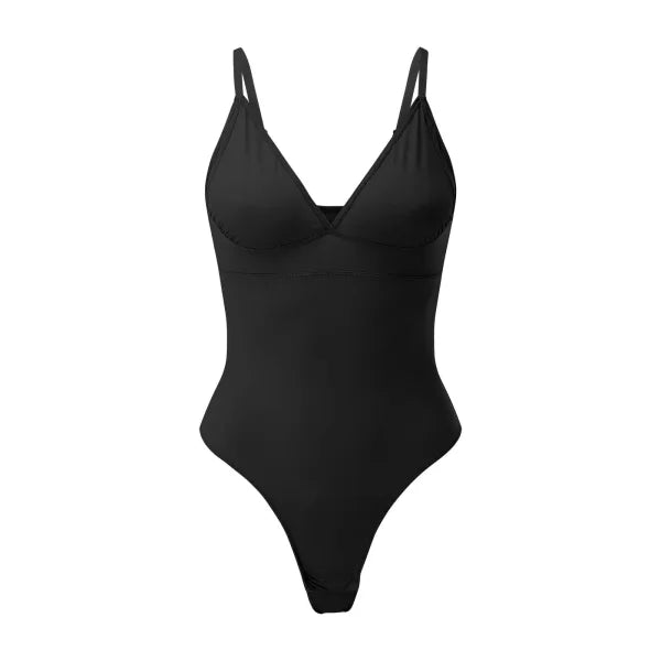 Shapewear for Women – Tummy Control Seamless Bodysuit Thong - black / S / United States