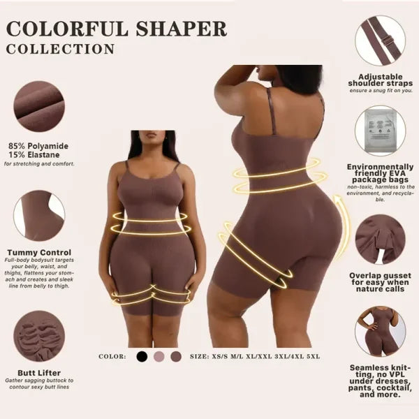 Shapewear Stree Jumpsuit - Women’s Tummy Control Full Body Shaper - Himpall