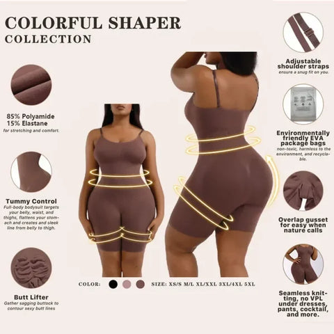 Shapewear Stree Jumpsuit - Women’s Tummy Control Full Body Shaper - Himpall