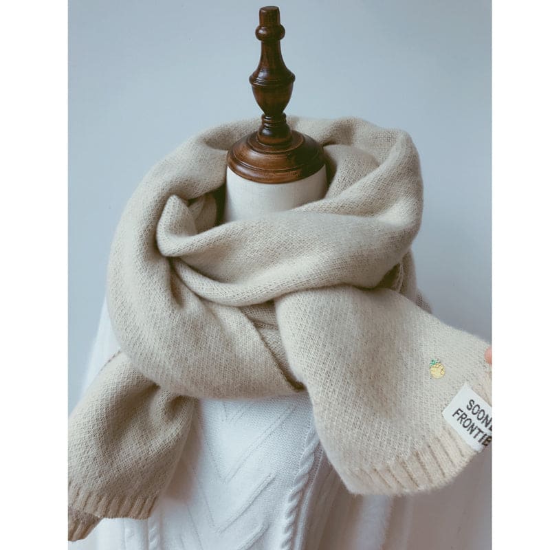 Shawl Accessories Cashmere Scarf Women Scarfs Winter - Beige