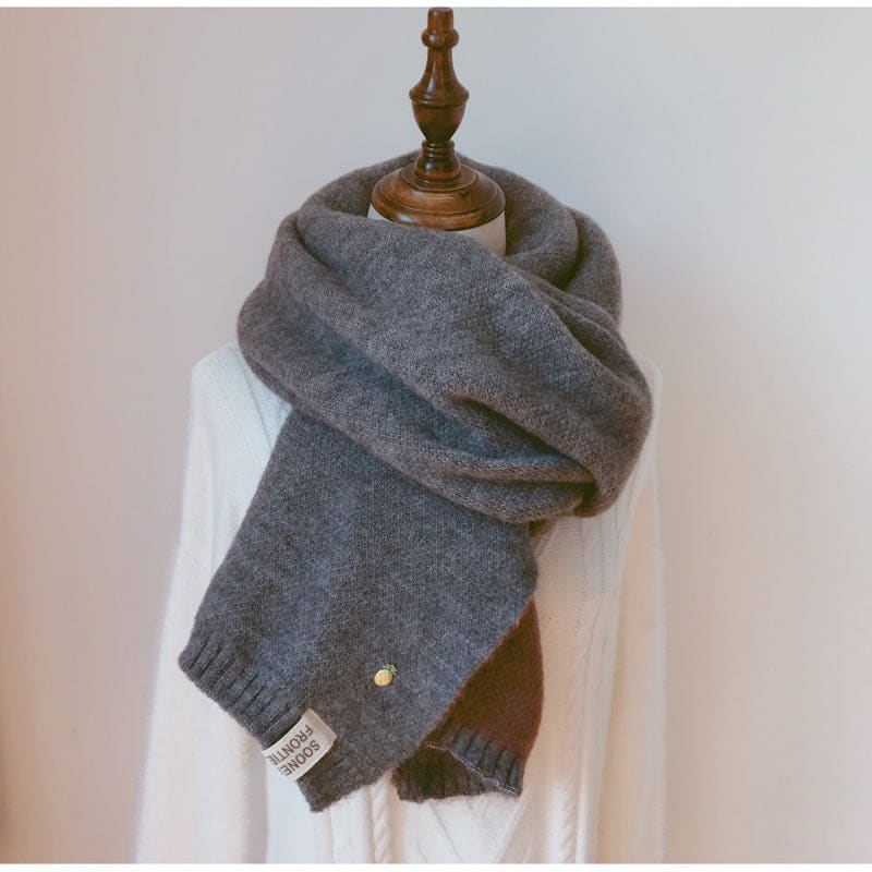 Shawl Accessories Cashmere Scarf Women Scarfs Winter - Grey