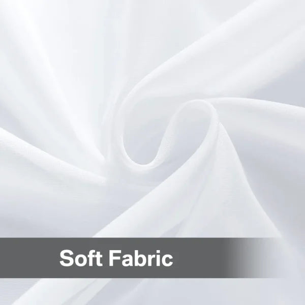 Sheer Curtains for Bedroom - Solid White Tulle for Nursery & Living Room - White / 132x160CM 2 panels / Rod Pocket