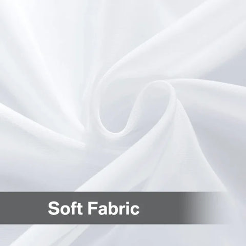 Sheer Curtains for Bedroom - Solid White Tulle for Nursery & Living Room - White / 132x160CM 2 panels / Rod Pocket