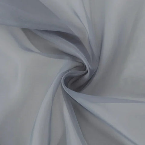 Sheer Curtains for Bedroom - Solid White Tulle for Nursery & Living Room - Silvery Grey / 132x160CM 2 panels / Rod