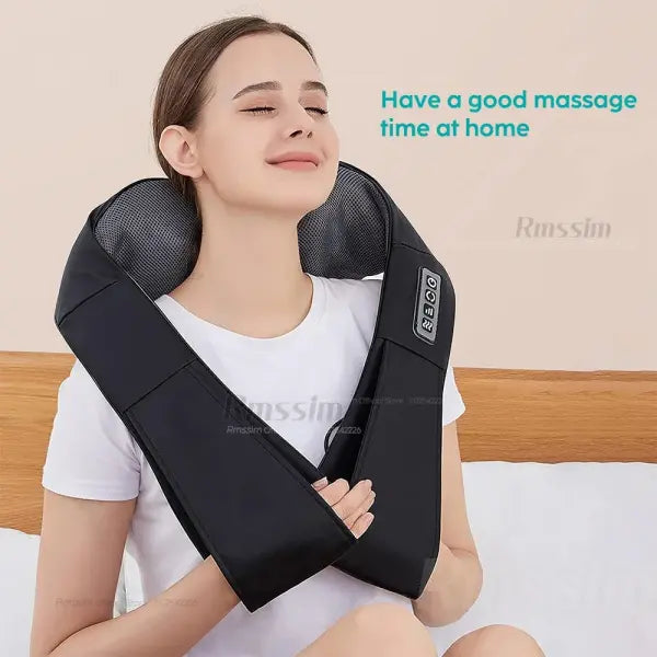 Shiatsu neck heated neck massager relief