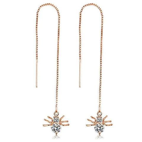 Shining Star Tassel Earrings Back Hanging Exquisite Earrings - 1 set Gold