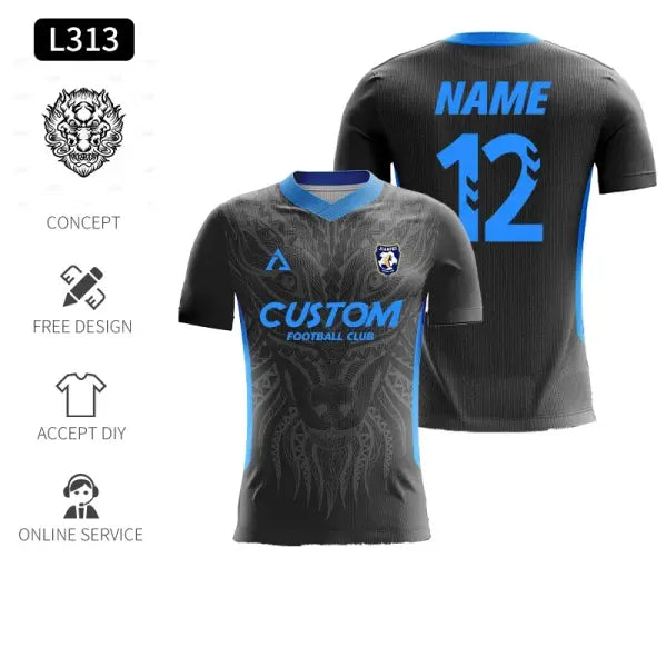 Short Sleeve Custom Sublimation Football Jersey Quick Dry Training Shirt - L313 / 14