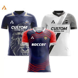 Short Sleeve Custom Sublimation Football Jersey Quick Dry Training Shirt