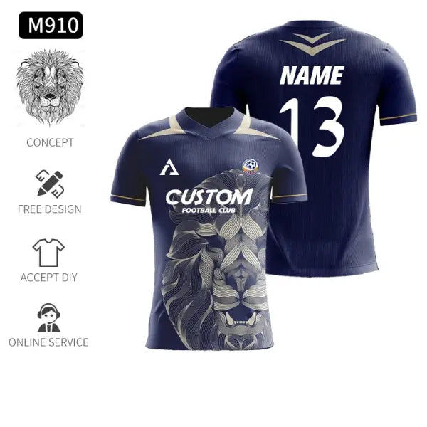 Short Sleeve Custom Sublimation Football Jersey Quick Dry Training Shirt - M910 / 14