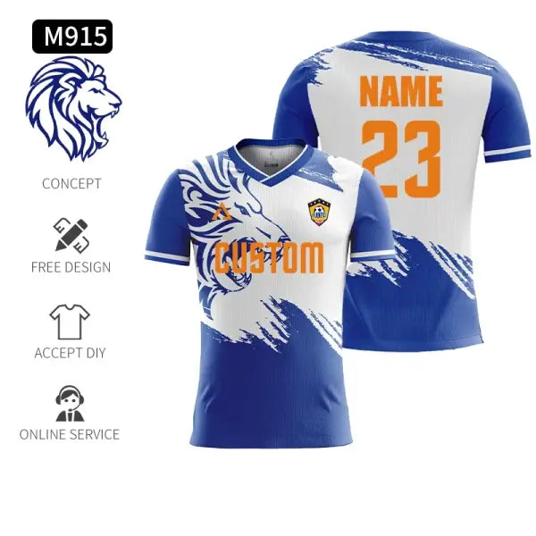 Short Sleeve Custom Sublimation Football Jersey Quick Dry Training Shirt - M915 / 14