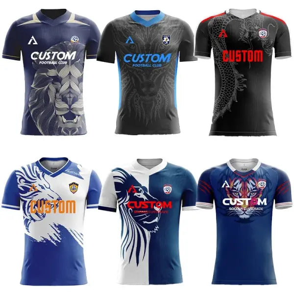 Short Sleeve Custom Sublimation Football Jersey Quick Dry Training Shirt