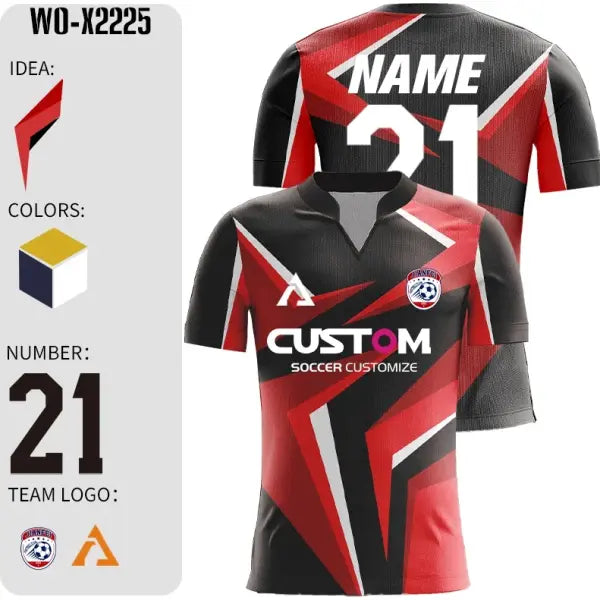 Short Sleeve Custom Sublimation Football Jersey Quick Dry Training Shirt - WO-X2225 / XL