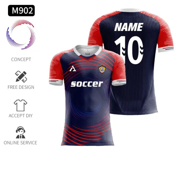 Short Sleeve Custom Sublimation Football Jersey Quick Dry Training Shirt - M902 / 2